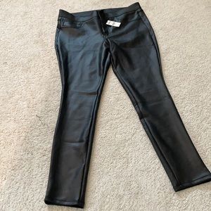 Express Vegan Leather skinny pants